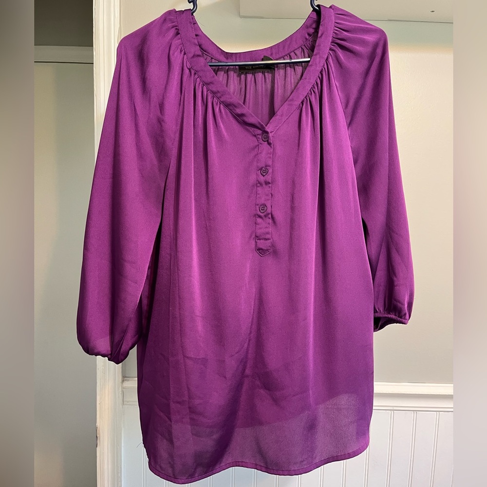 Purple sheer blouse